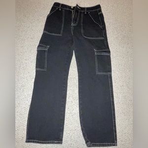 SHEIN black cargo jeans. Lightly used.